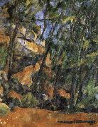 Paul Cezanne of the stones and park tree oil painting on canvas